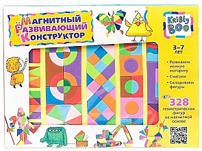 Конструктор магнитный развивающий, 328 деталей (Kribly Boo, 47086)